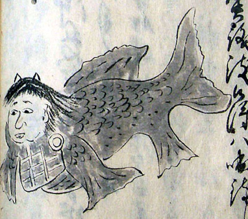 江戸時代の人魚（『三橋日記』より）の拡大画像