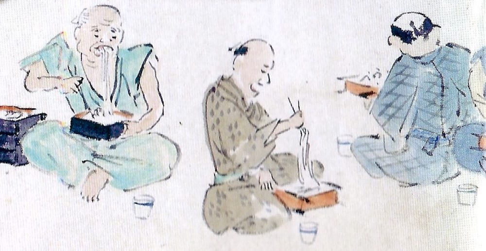 江戸時代の大食い大会の様子（そばの部）2枚目の拡大画像