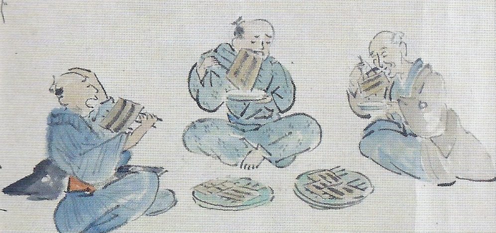 江戸時代の大食い大会の様子（うなぎの部）の拡大画像