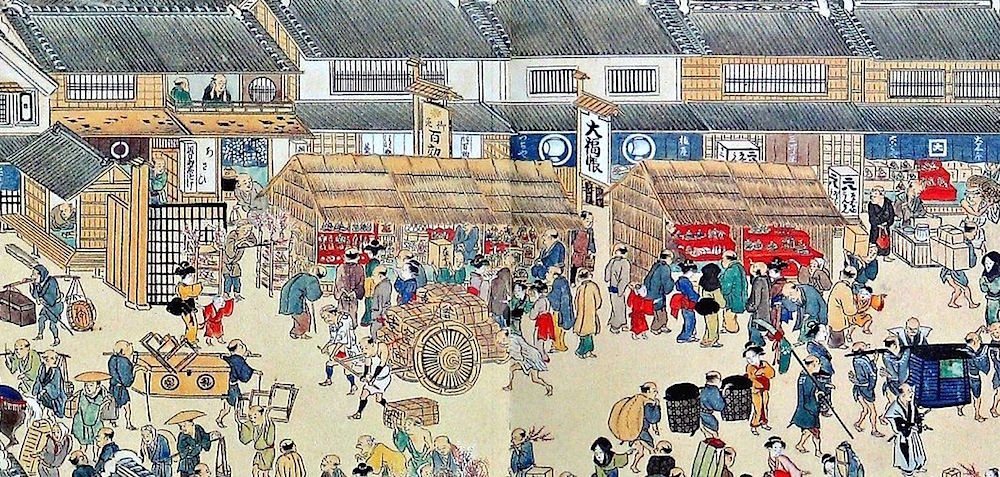 江戸時代の日本橋（熈代勝覧）の拡大画像