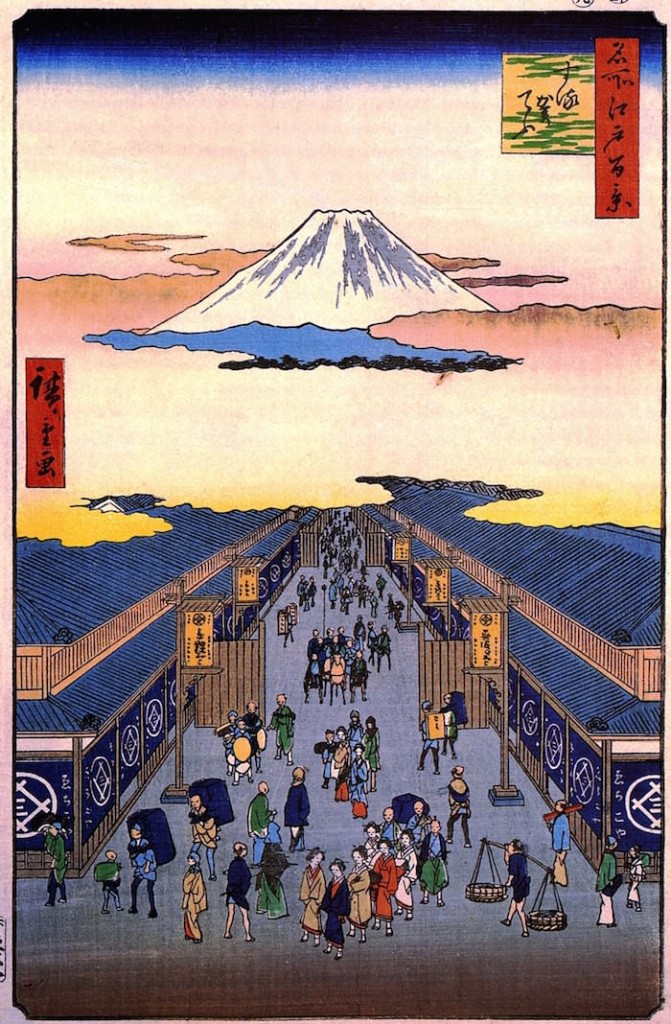 する賀てふ（『名所江戸百景』歌川広重 画）の拡大画像