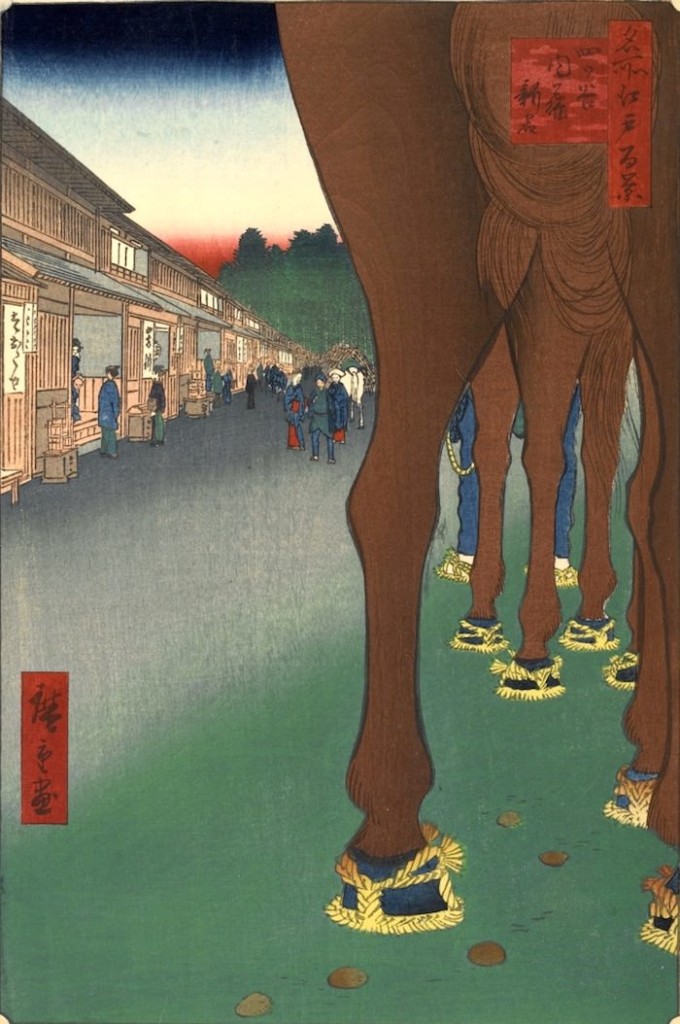 『名所江戸百景』「内藤新宿」（歌川広重 画）の拡大画像