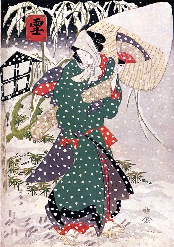 江戸時代の夜鷹（『雪』歌川国安 画）の拡大画像