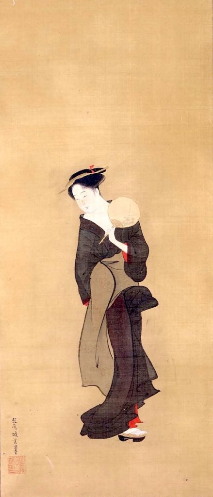 『納涼美人図』（北尾政美 画）