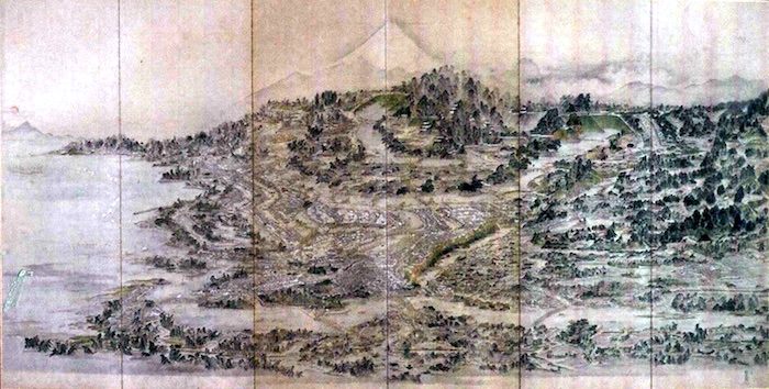 『江戸一目図屏風』（1809年、北尾政美 画）
