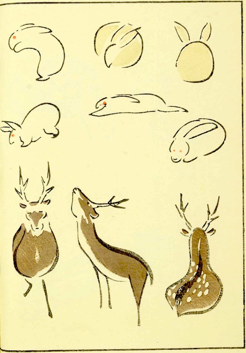 『鳥獣略画式』5-2（1797年、北尾政美 画）