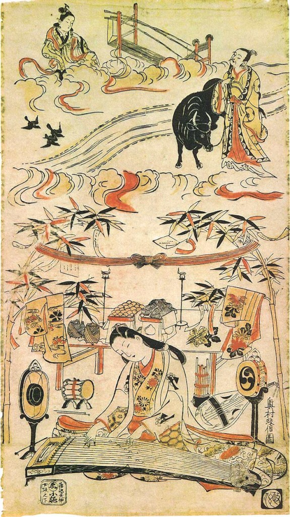 『七夕祭』（奥村政信 画）の拡大画像
