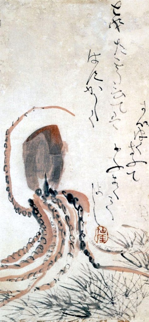 タコ（『章魚図』 仙厓義梵 画）
