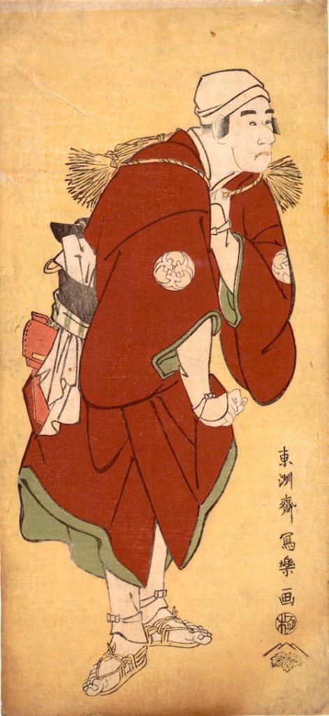 二代目坂東三津五郎の百姓深草治郎作（東洲斎写楽 画）
