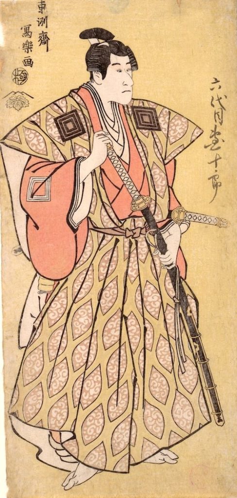 六代目市川団十郎の不破伴作（ばんさく）（東洲斎写楽 画）