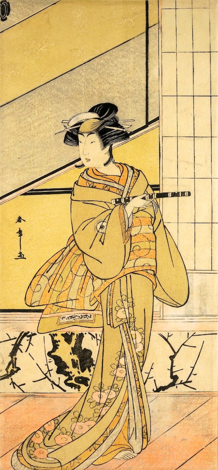勝川春章の役者絵（拡大画像）