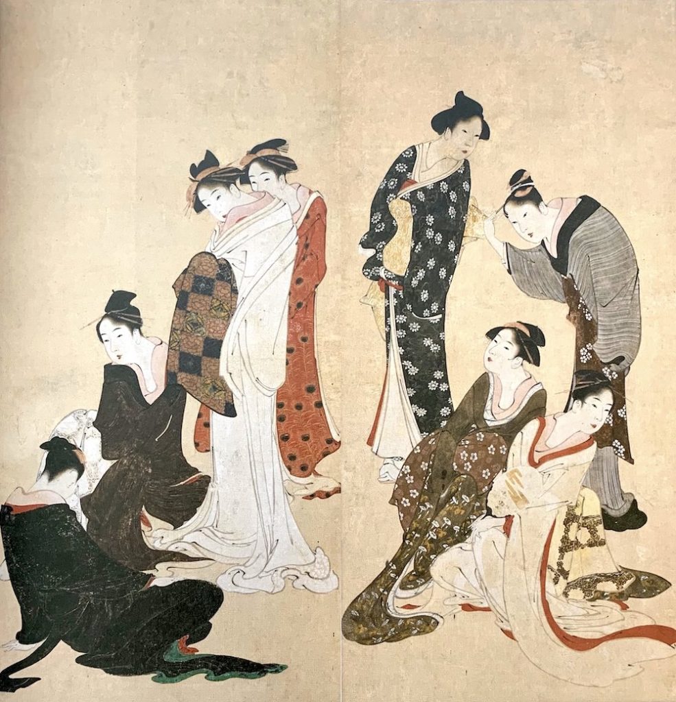 『婦女風俗図』（葛飾北斎 画／1792〜94年）の拡大画像