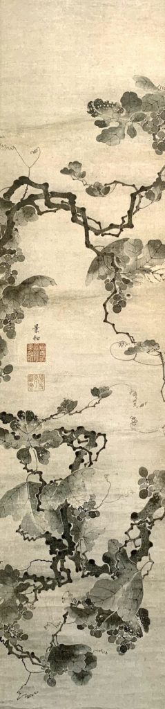 『葡萄図（ぶどうず）』（伊藤若冲 画）
