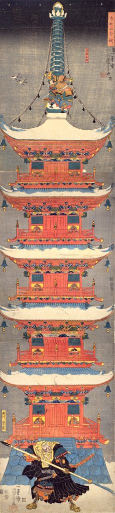 『吉野山合戦』（歌川国芳 画）