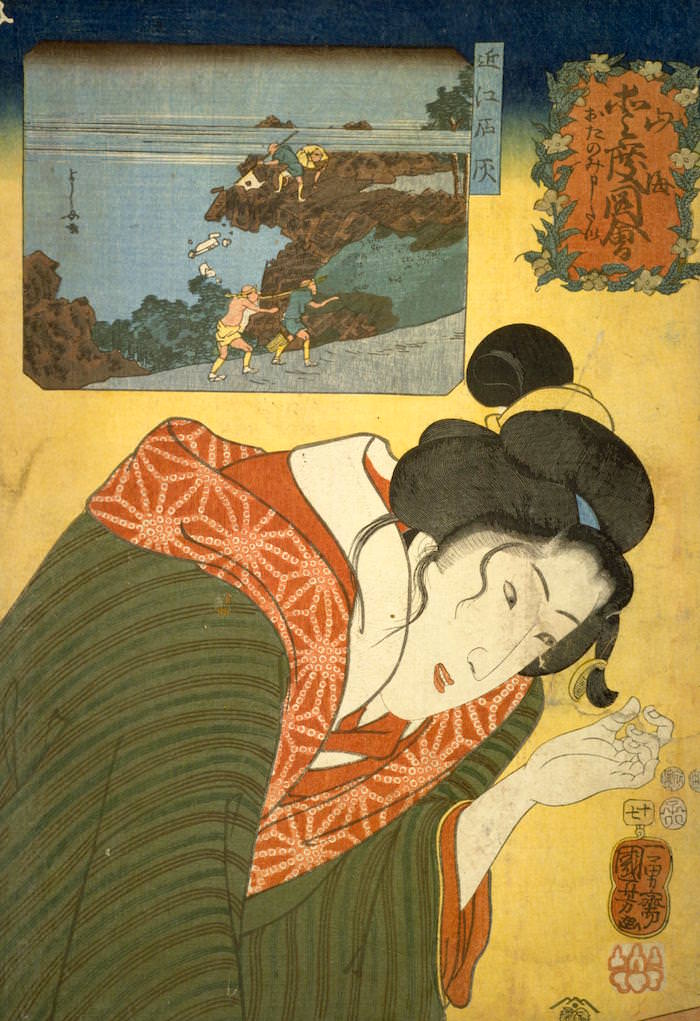 『山海愛度図会　おたのみ申たい』（歌川国芳 画／1852年）の拡大画像