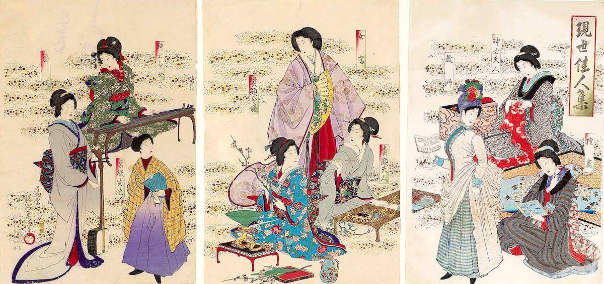 『現世佳人集』（揚州周延 画／1890年）の拡大画像