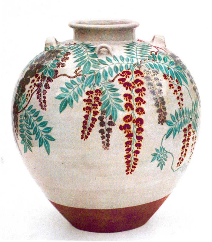 色絵藤花茶壺（野々村仁清 作、国宝）の画像 | 江戸ガイド